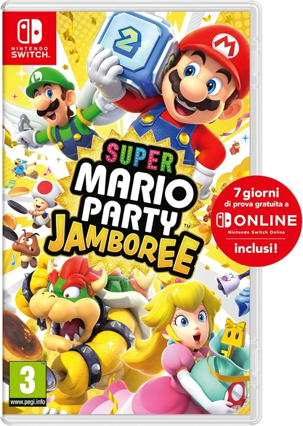 Super Mario Party Jamboree + 7 giorni di NSO - Videogioco Nintendo - Ed. Italiana - Versione su scheda