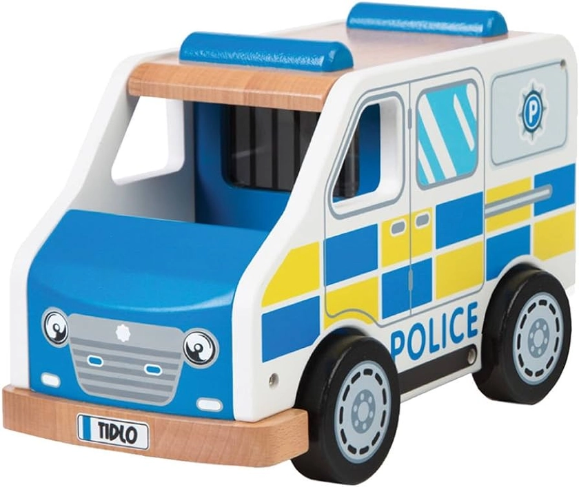 Tidlo T0509 Wooden Police Van : Amazon.co.uk: Toys & Games