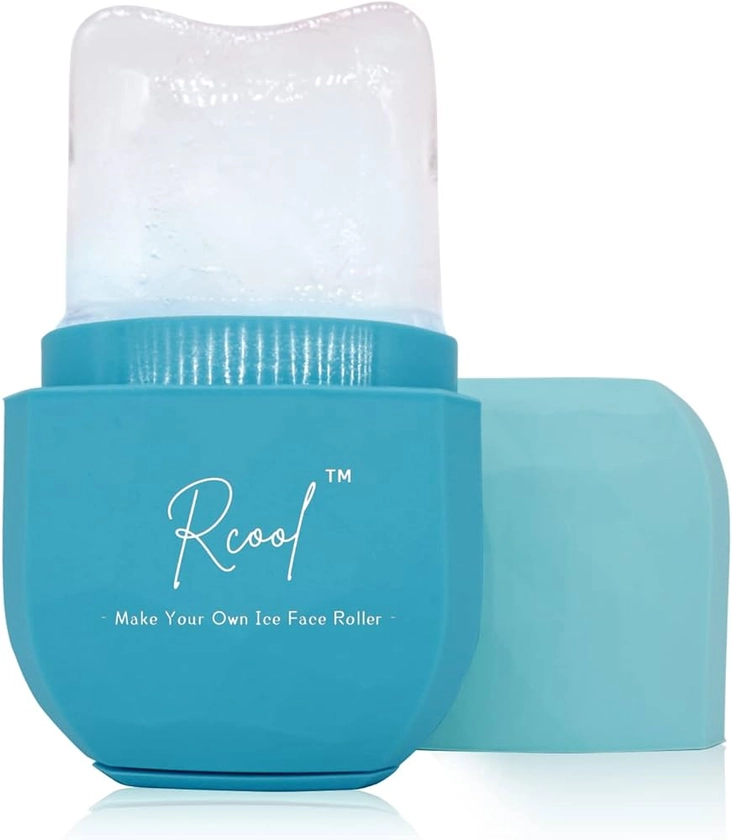 Ice Roller For Face Eyes and Neck,Rcool Revolutionary Diamond Ice Face Roller To Brighten Skin & Enhance Your Natural Glow/De-puff Eye Bags Shrink Pores and Lubricate the Skin. (Blue)