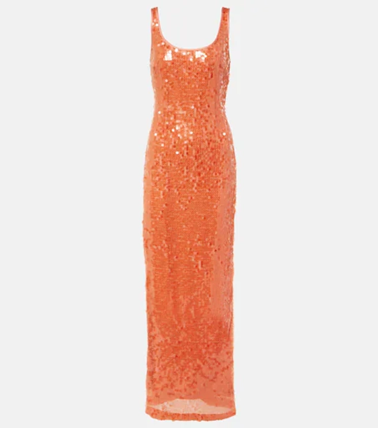 Bex sequined maxi dress in orange - Simkhai | Mytheresa