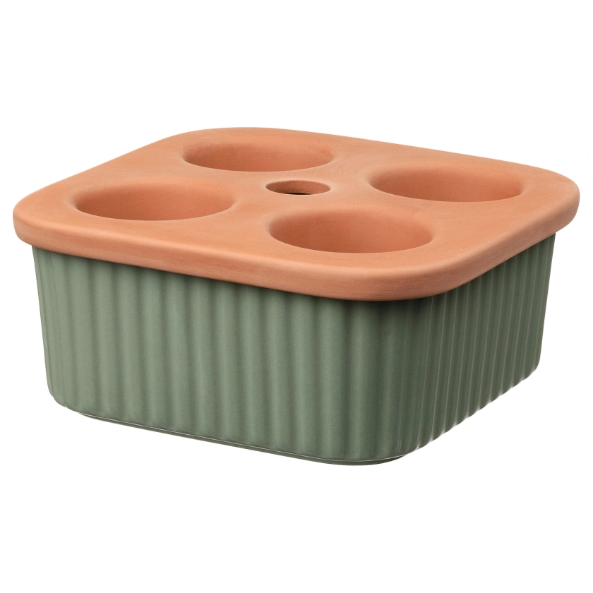 DAKSJUS pot à réservoir, terre cuite/vert, 22x22 cm - IKEA