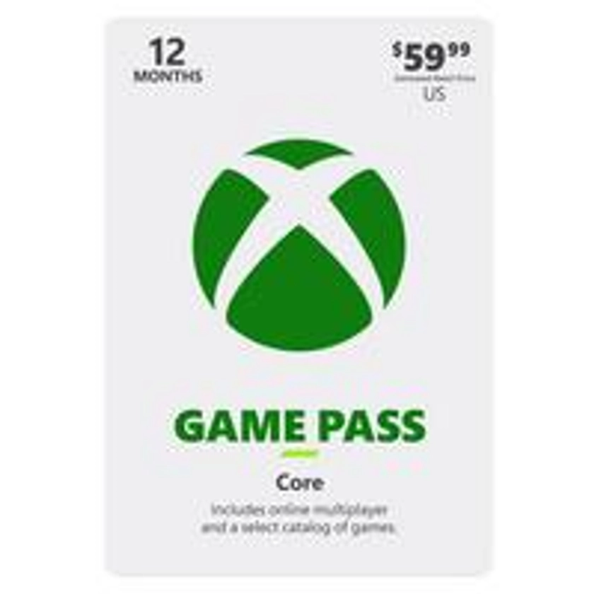 Xbox Game Pass Core - 12 Month Membership