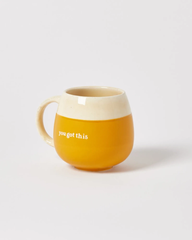 You Got This Yellow Ceramic Mug | Oliver Bonas