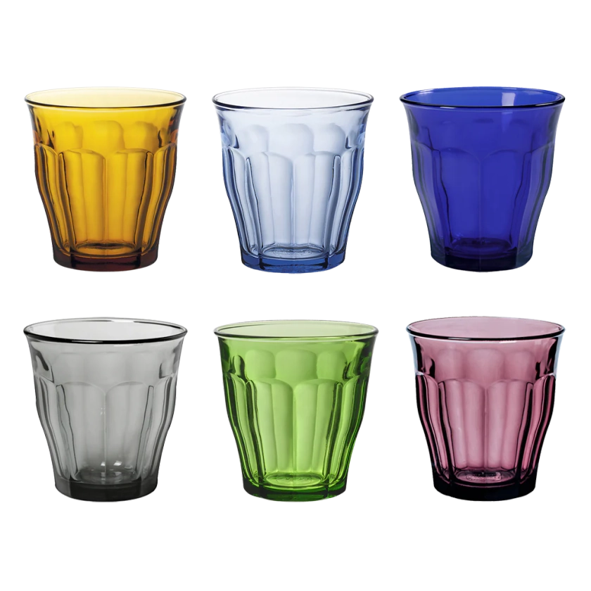 Lot 6 verres à eau colorés | Duralex® Collection Le Picardie® - Duralex® Boutique