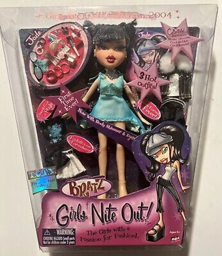 BNIB MGA Bratz doll Girls Nite Out Jade with 3 outfits