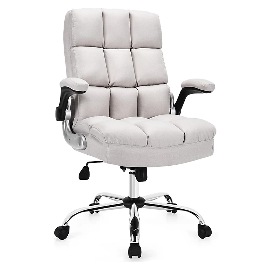 Costway Executive Office Chair Ergonomic Padded High Back Swivel Computer Desk Chairs | DIY at B&Q