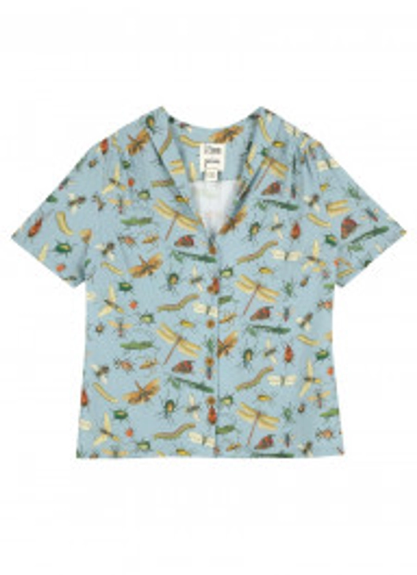 Natural History Museum X Joanie - Babette Arthropods Print Short Sleeve Blouse