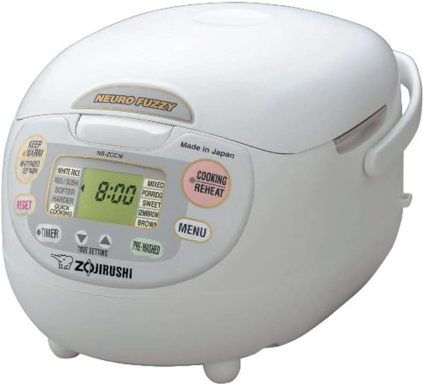 Zojirushi NS-ZCC18 Neuro Fuzzy Rice Cooker & Warmer, 10 Cup, Premium White, Made in Japan : Buy Online at Best Price in KSA - Souq is now Amazon.sa: Home