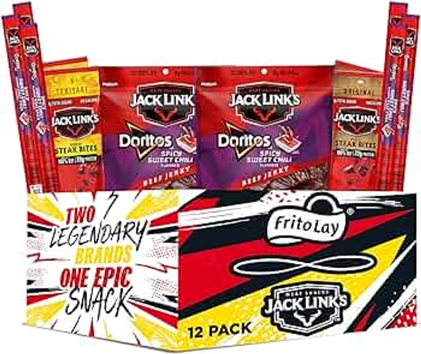 Frito Lay Jack Link's Meats Sampler Variety Pack, (Pack of 12)
