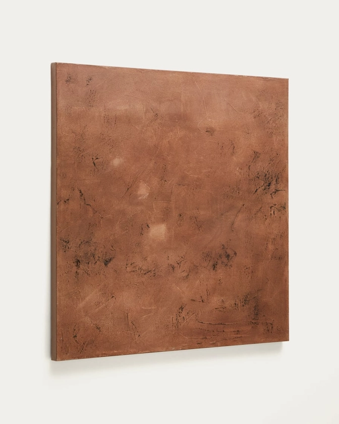 Tableau abstrait Sabira en cuivre usé 100 x 100 cm | Kave Home®