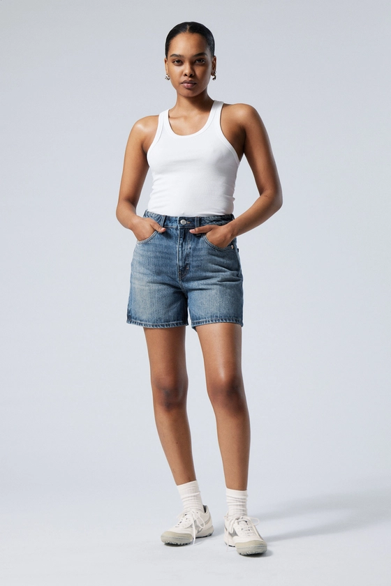 eya denim shorts - Spinel Blue | Weekday EU