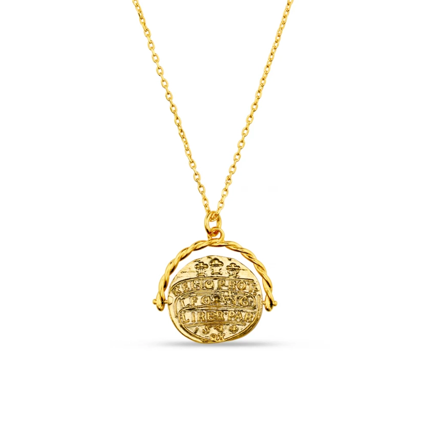 Coin Spinner Necklace - Gold