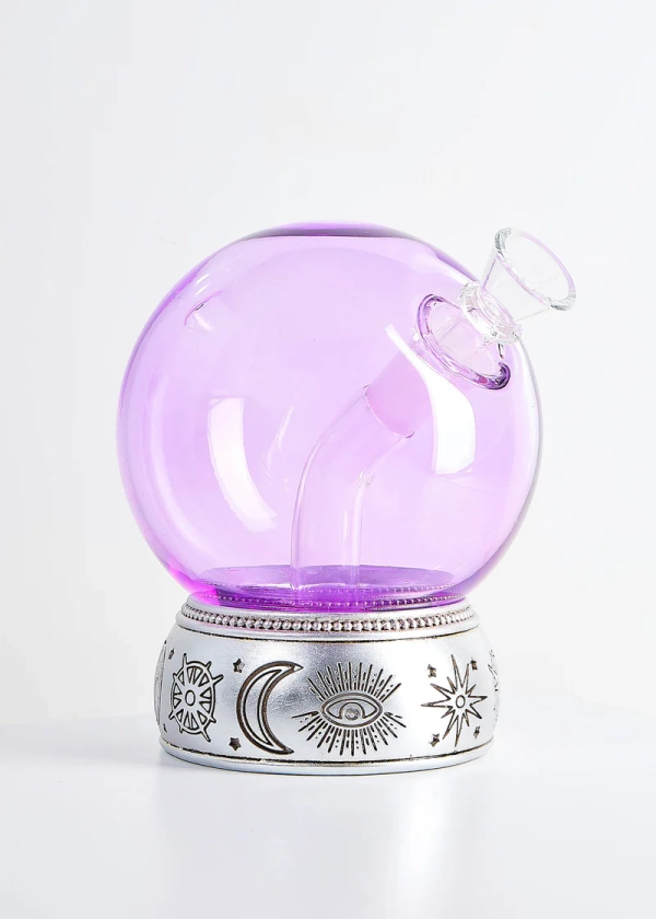 PURPLE CRYSTAL BALL BONG