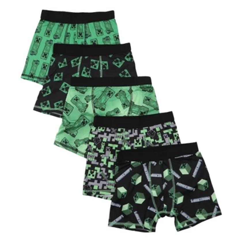 Minecraft Building Video Game 5pk Boys Boxer Briefs Set- Size 6