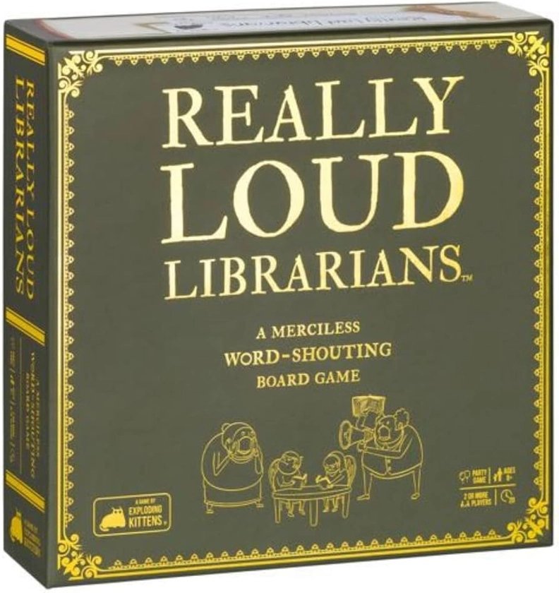 Exploding Kittens Really Loud Librarians - Fast-Paced Word-Shouting Board Game for Kids 8+, Adults, Family Night Fun & Parties (Packaging may vary)