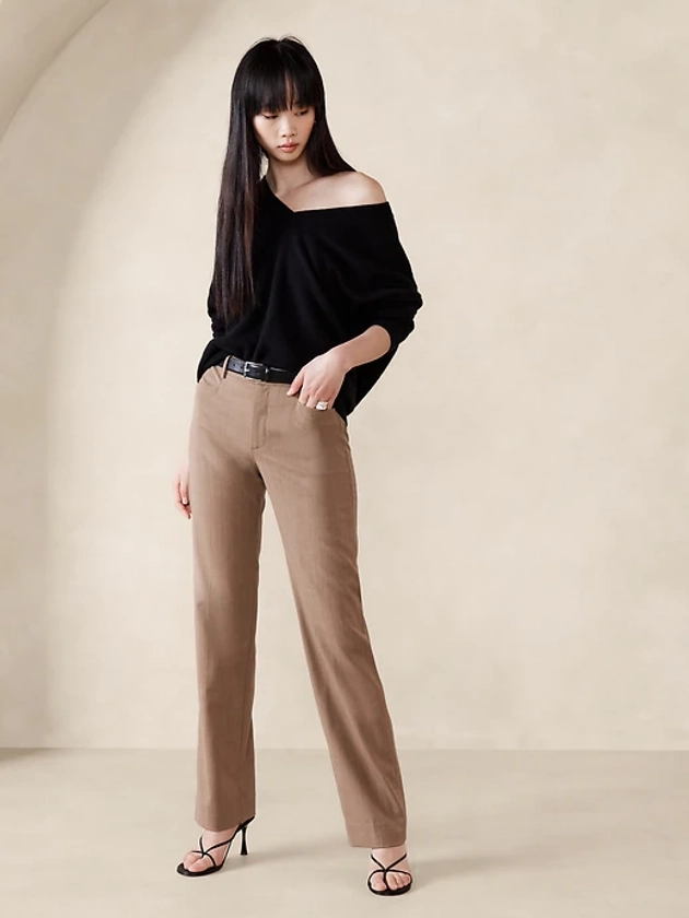 Siena Straight Italian Wool Pant | Banana Republic