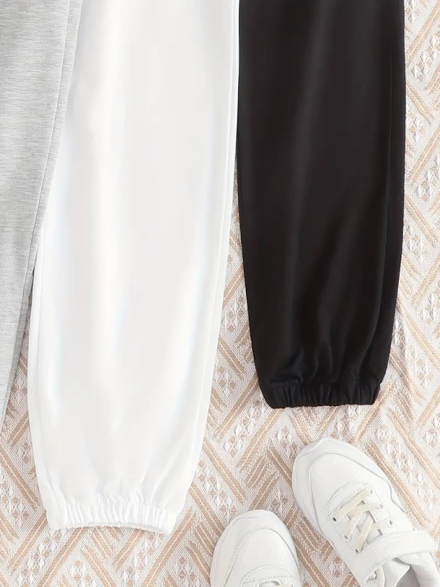 Girl' Pants Waist Casual Sweatpants - Temu