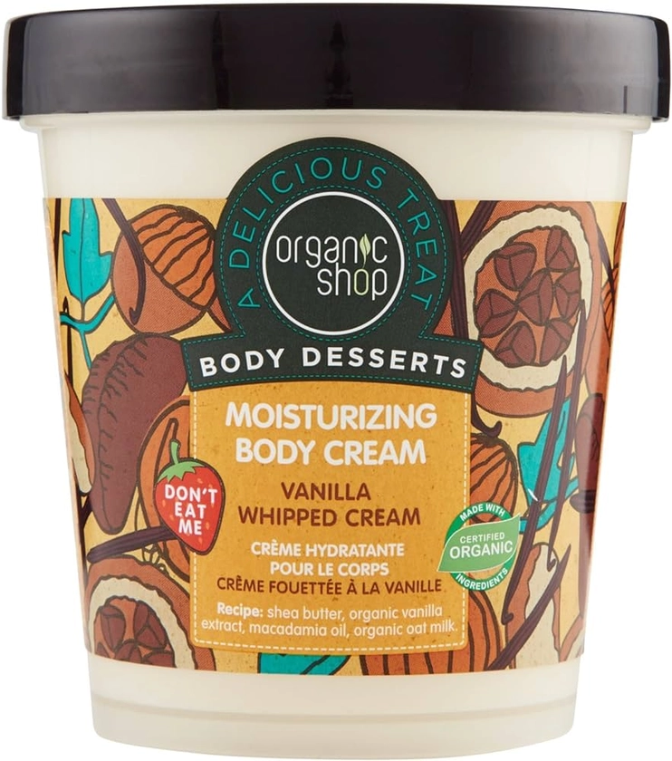 Organic Shop Body Desserts Crème fouettée hydratante pour le corps à la vanille, 450 ml : Amazon.fr: Beauté et Parfum