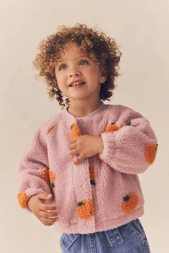 Buy Pink Pumpkin Borg Fleece Bomber Jacket (3mths-8yrs) from the Next UK online shop