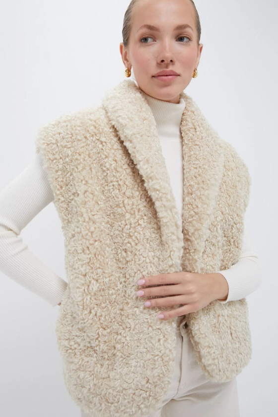 Oversized Aspen Sherpa Vest | Hyacinth House