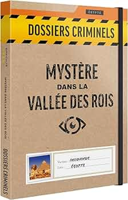 Dossiers Criminels - Mystère dans La Vallée des Rois : Découverte Macabre dans Un Tombeau Pharaonique - Jeu de Societe Escape Game - Jeu d’Enquête Immersif et Collaboratif