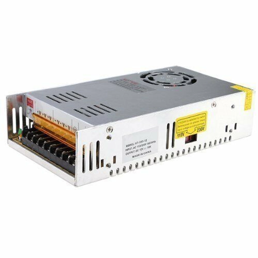 MENZO 12v 30a Dc Universal Regulated Switching Power Supply 360w for CCTV,