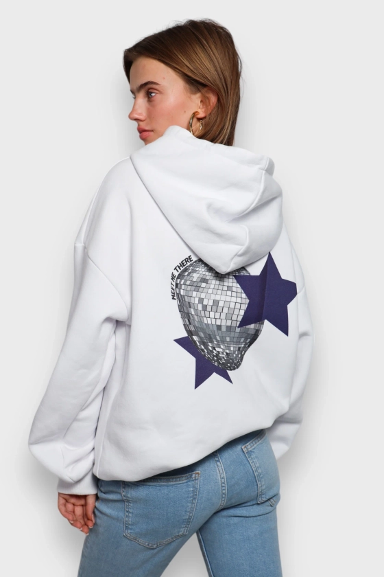 "Disco" hoodie white