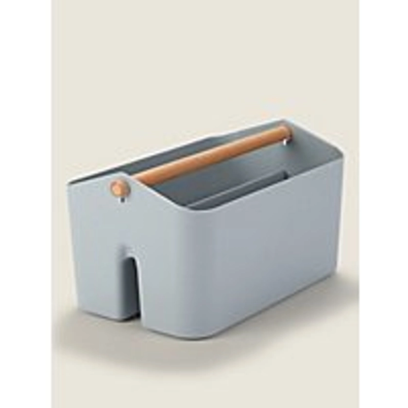 Grey Plastic Storage With Wooden Handle | Home | George at ASDA