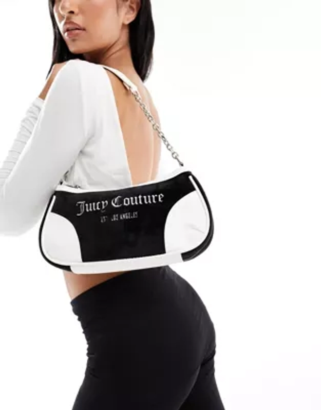 Juicy Couture logo shoulder bag in black | ASOS