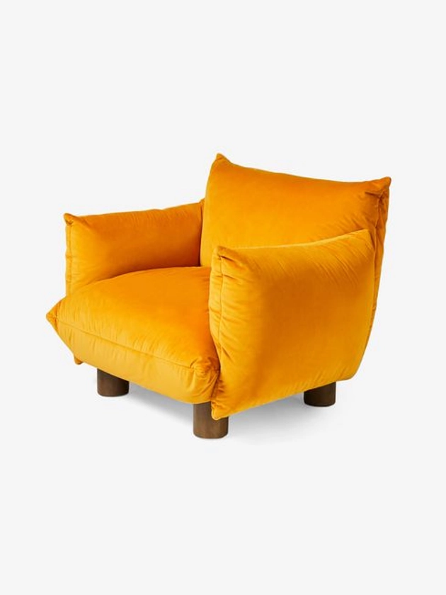 Jude Chair in Honey Yellow Velvet