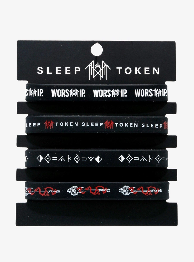 Sleep Token Icons Rubber Bracelet Set