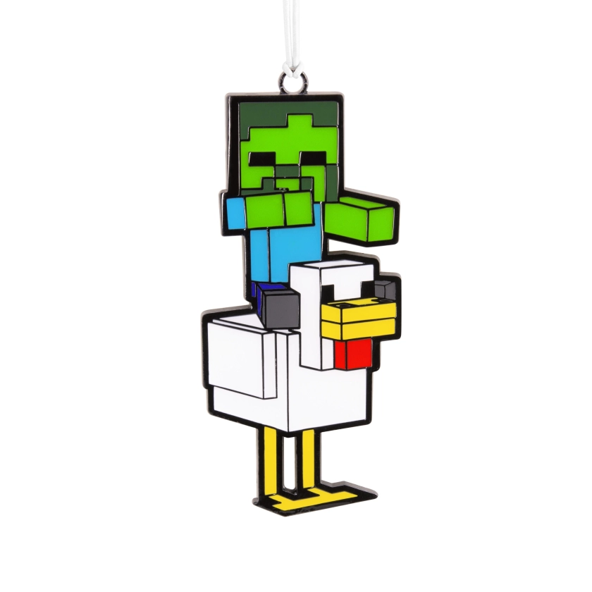 Hallmark Minecraft Chicken Jockey Christmas Ornament, Metal - Walmart.com