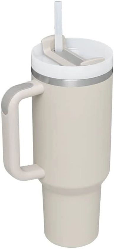 Gobelet isotherme Stanleys de 1 184 ml avec poignée, logo Stanle avec paille, tasse à café de voyage, tasses isothermes en acier inoxydable,