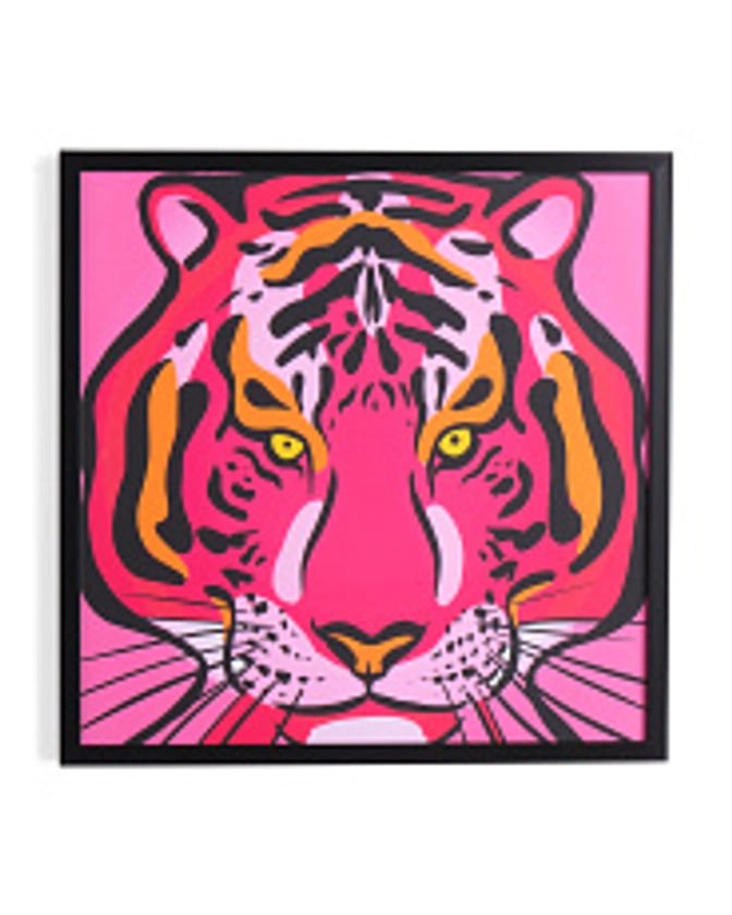 24x24 Pink Tiger Framed Wall Art | Home | Marshalls