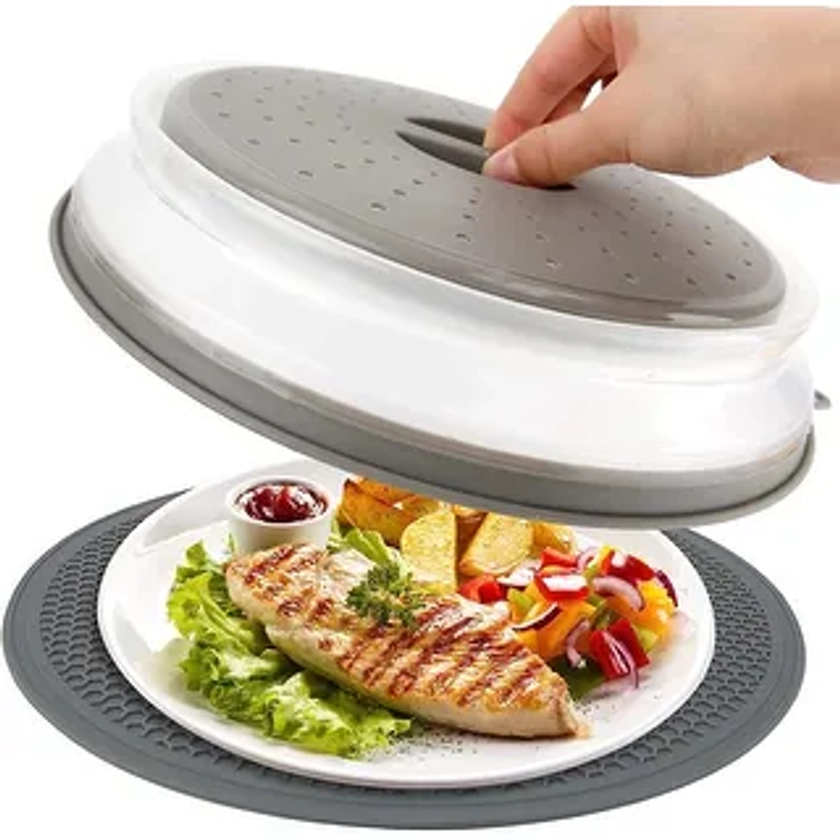 2-in-1 Silicone Food Cover & Microwave Mat | Overstock.com Shopping - The Best Deals on Kitchen Gadgets | 43956990