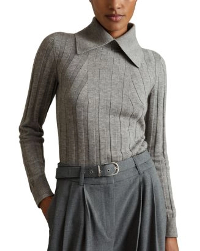 REISS Winter Ribbed Collared Sweater | Bloomingdale's Women Sweaters 