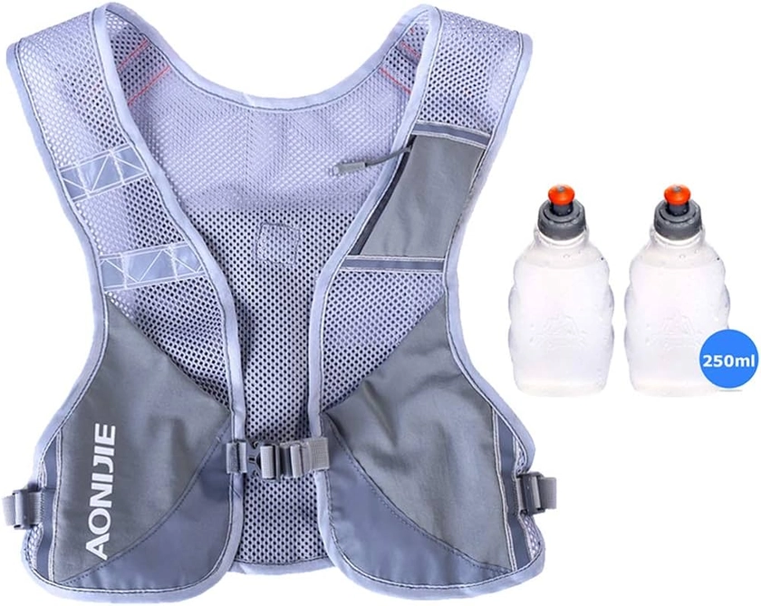 AONIJIE Men Women Ultralight Running Vest Pack Reflective Breathable Hydration Backpack for Hiking Camping Marathon Cycling Race