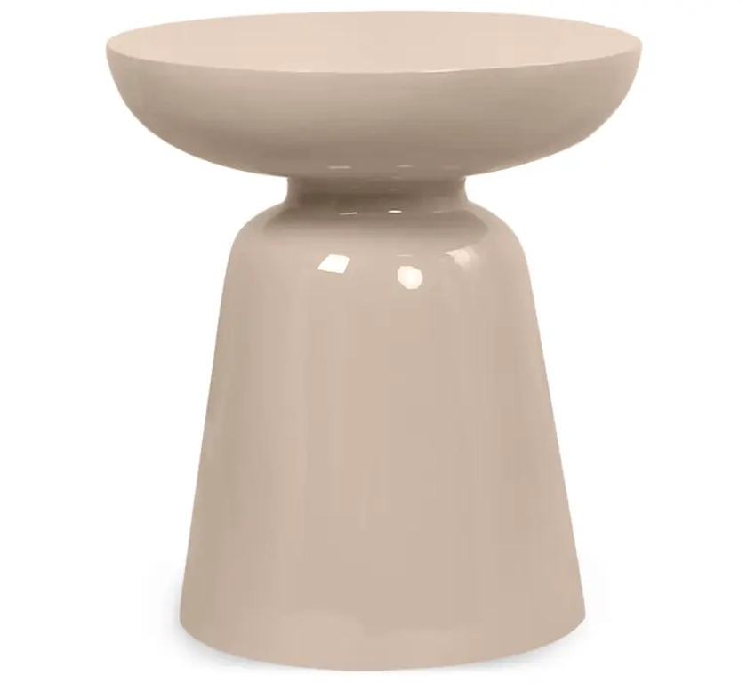 CERSEI Meuble d'appoint, Fibre de verre beige glossy, H44