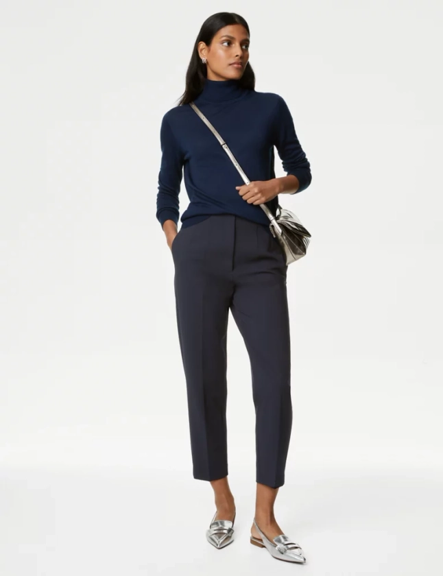Tapered Ankle Grazer Trousers | M&S Collection | M&S