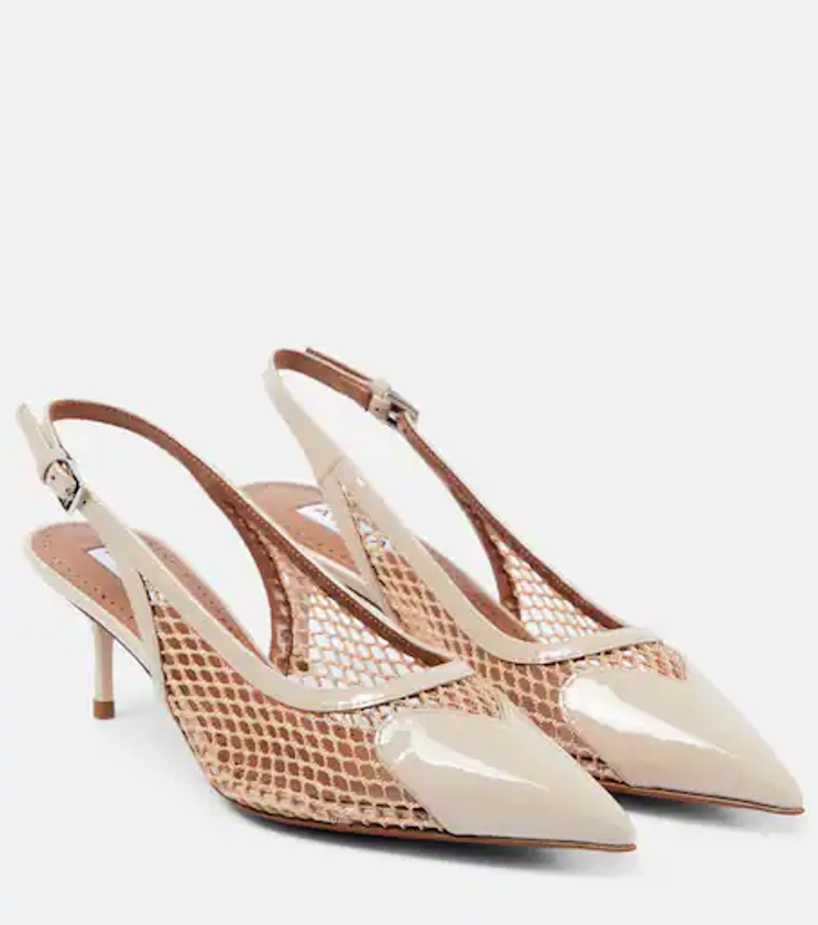 Pumps slingback Le Cœur in pelle in Beige - Alaia | Mytheresa