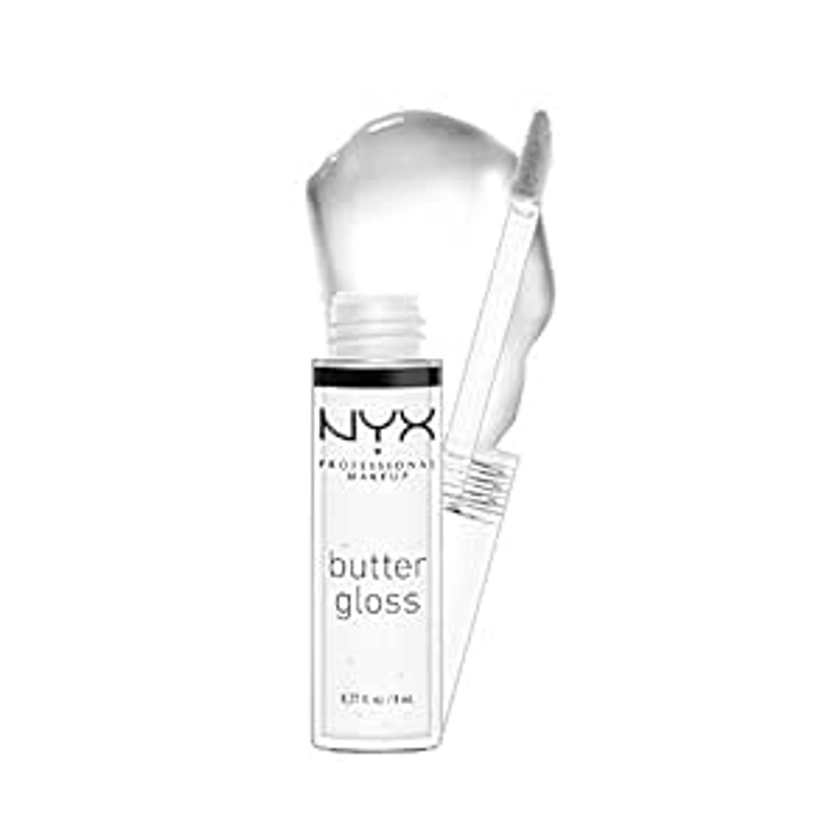 Amazon.com : NYX PROFESSIONAL MAKEUP Butter Gloss, Non-Sticky Lip Gloss - Sugar Glass (Clear) : Beauty & Personal Care