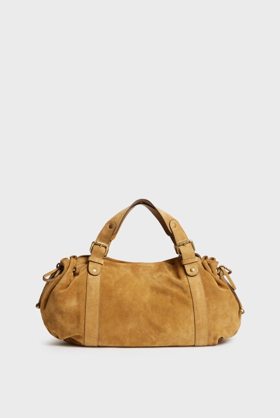 Handbag in suede leather - 24H