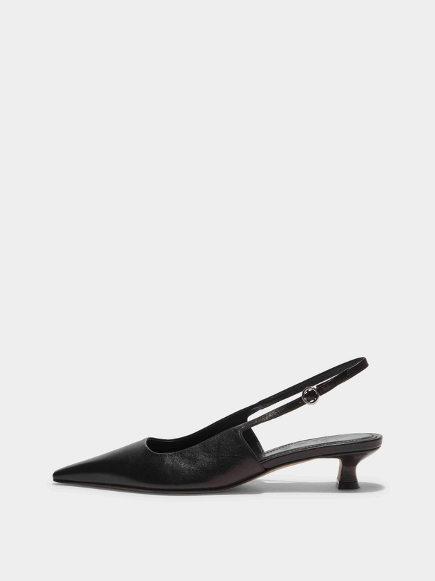 Aeyde | CATRINA Black Kitten Heel Pump