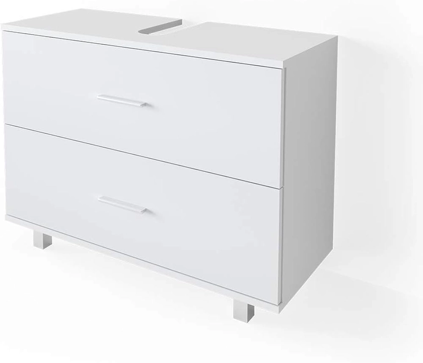 Vicco Meuble sous Vasque Simple Ilias, Blanc, 80 x 60.8 cm