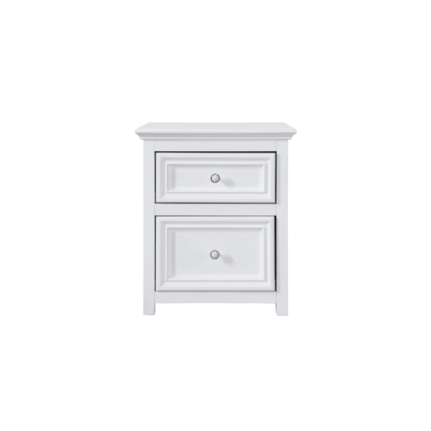 Buy Mandalay Bedside Table White - 2 Drawer - James Lane Australia