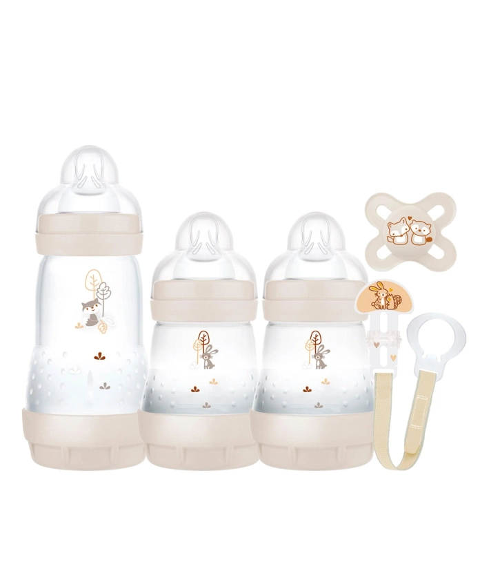 MAM Baby Easy Start™ Anti-Colic Bottles & Soother 5 Piece Newborn Gift Set - Ivory White