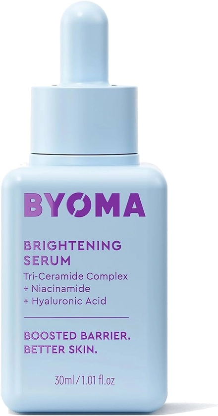 BYOMA Brightening Serum - Barrier Repair Serum - Brightening & Hydrating Face Serum with Hyaluronic Acid, Niacinamide & Ceramides - Hyaluronic Acid Serum For Face, Glowing, Radiant Skin - 1.01 fl. oz