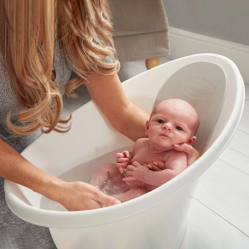 Shnuggle Baby Bath Birth+ White & Grey | Smyths Toys Ireland