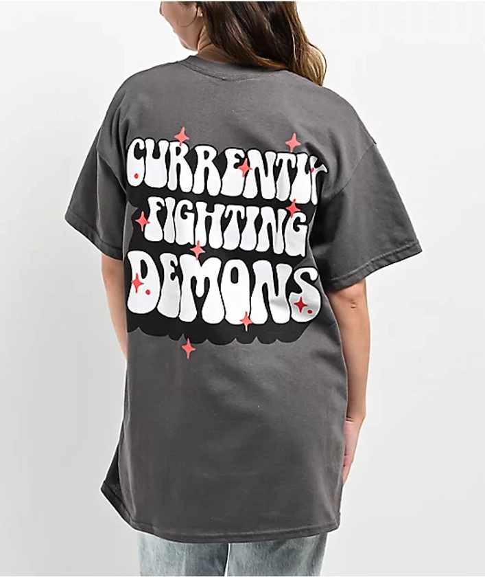 XPLR Currently Fighting Demons Charcoal T-Shirt