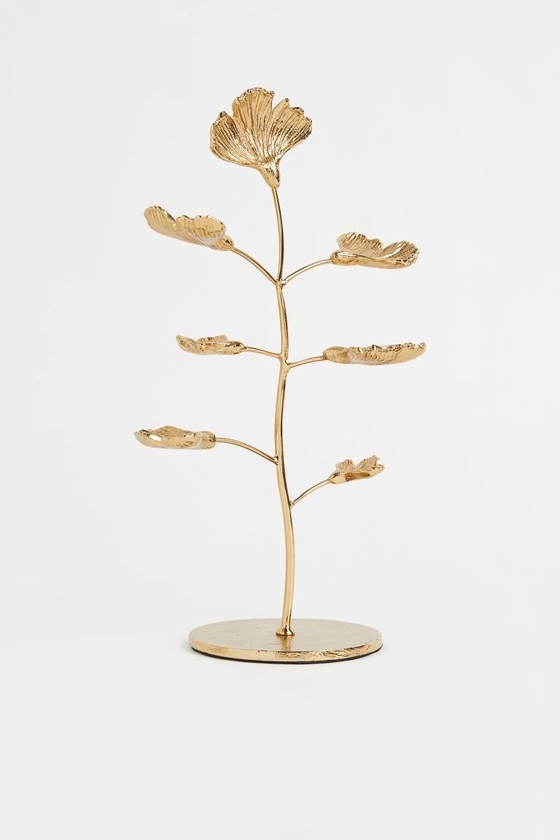 Metal jewellery stand - Gold-coloured/Ginkgo - Home All | H&M GB